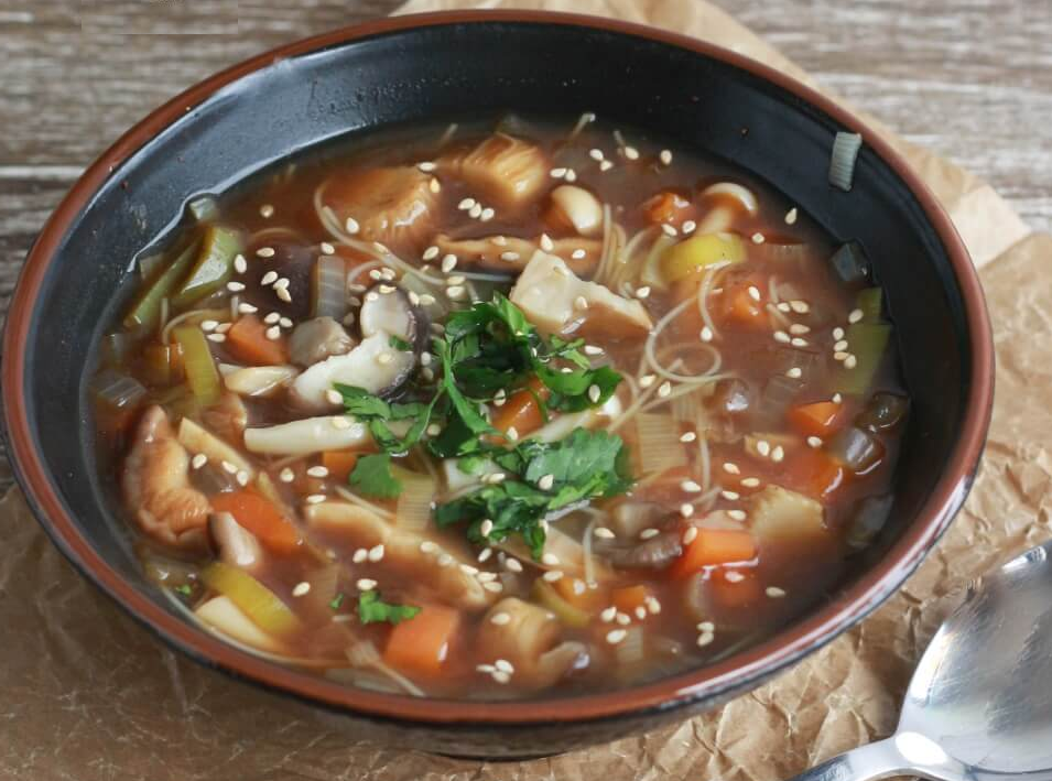 Sopa de Miso com cogumelos